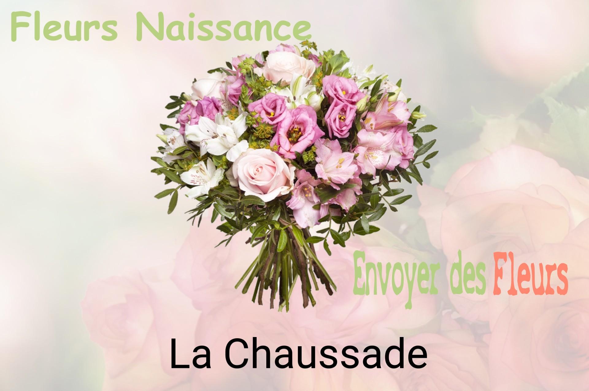Bouquet de fleurs de naissance livré à La Chaussade