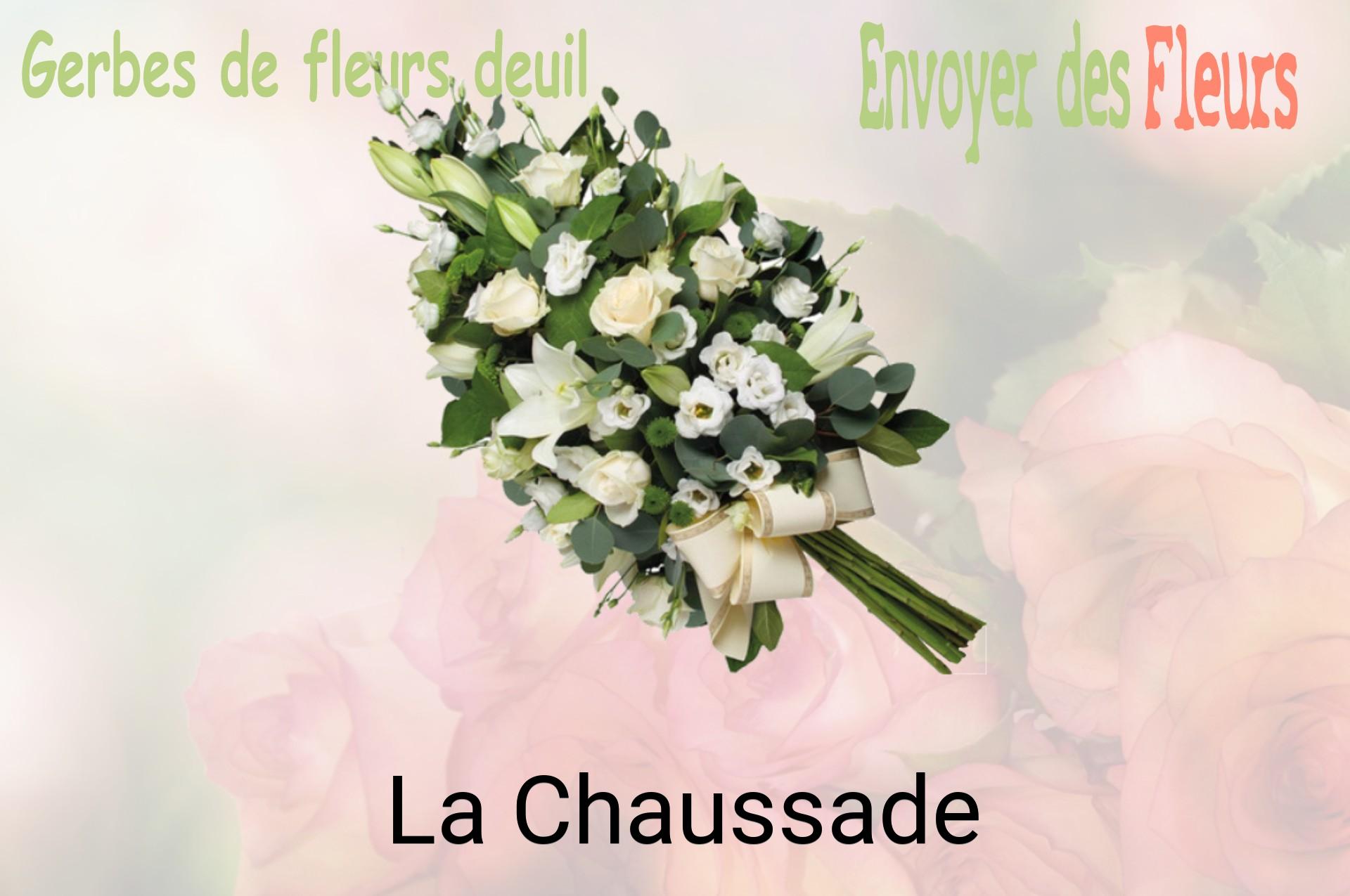 Gerbe de fleurs de deuil livrée à La Chaussade